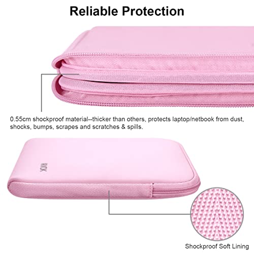 Arvok 11 11.6 12 Inch Laptop Sleeve Case for MacBook Air 12, Water-Resistant Neoprene Notebook Computer Tablet Sleeve, Carrying Bag Cover for Chromebook/HP/Dell/Lenovo/Asus/Acer, Pink - Image 4