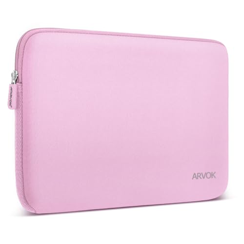 Arvok 11 11.6 12 Inch Laptop Sleeve Case for MacBook Air 12, Water-Resistant Neoprene Notebook Computer Tablet Sleeve, Carrying Bag Cover for Chromebook/HP/Dell/Lenovo/Asus/Acer, Pink - Image 1