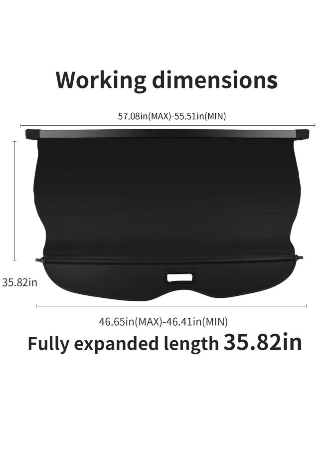Generic Boparauto Cargo Cover For Jeep Grand Cherokee Accessories 2011 2020 2021 Rear Trunk Shade Covernot Fit For 2021 Winter Not Fit For Grand Cherokee L 2022  - Image 3
