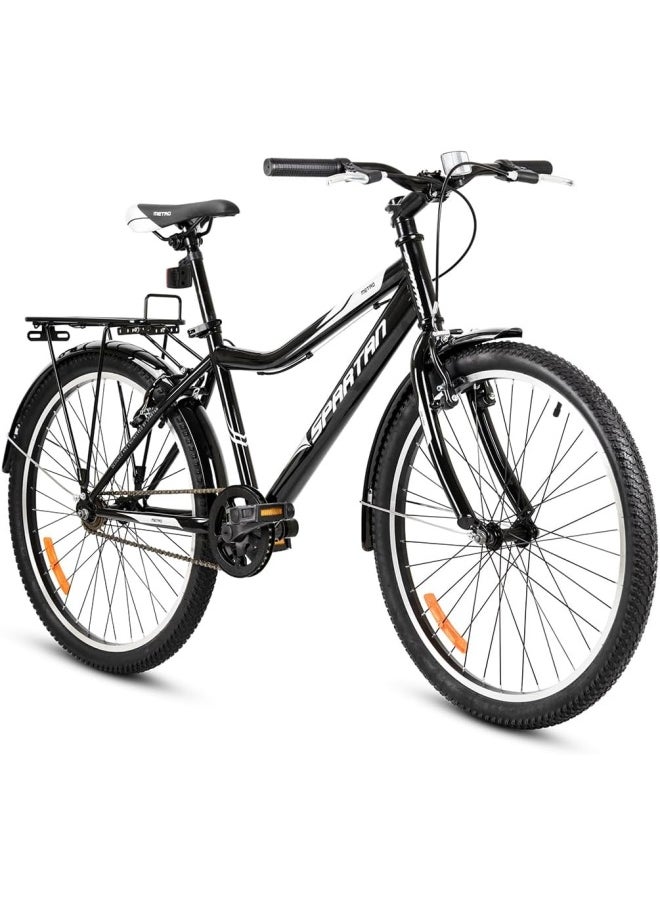 Spartan 26" Metro Bike, Commuter Bike, Black Grey  - Image 1