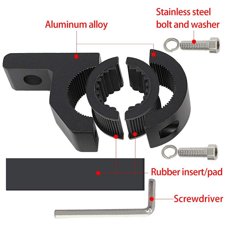 STDYSUN Motorcycle Bull Bar Mounting Bracket 2PCS Horizontal Light Mount Clamp Kit for 0.75" /0.87"/1.1"/1.25" Tubes fit for LED Driving Lights, Spotlights Fits Truck, ATV, & Motorcycle Crash Bars - Image 5