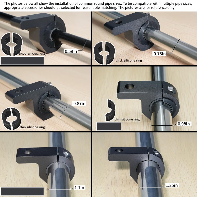 STDYSUN Motorcycle Bull Bar Mounting Bracket 2PCS Horizontal Light Mount Clamp Kit for 0.75" /0.87"/1.1"/1.25" Tubes fit for LED Driving Lights, Spotlights Fits Truck, ATV, & Motorcycle Crash Bars - Image 2