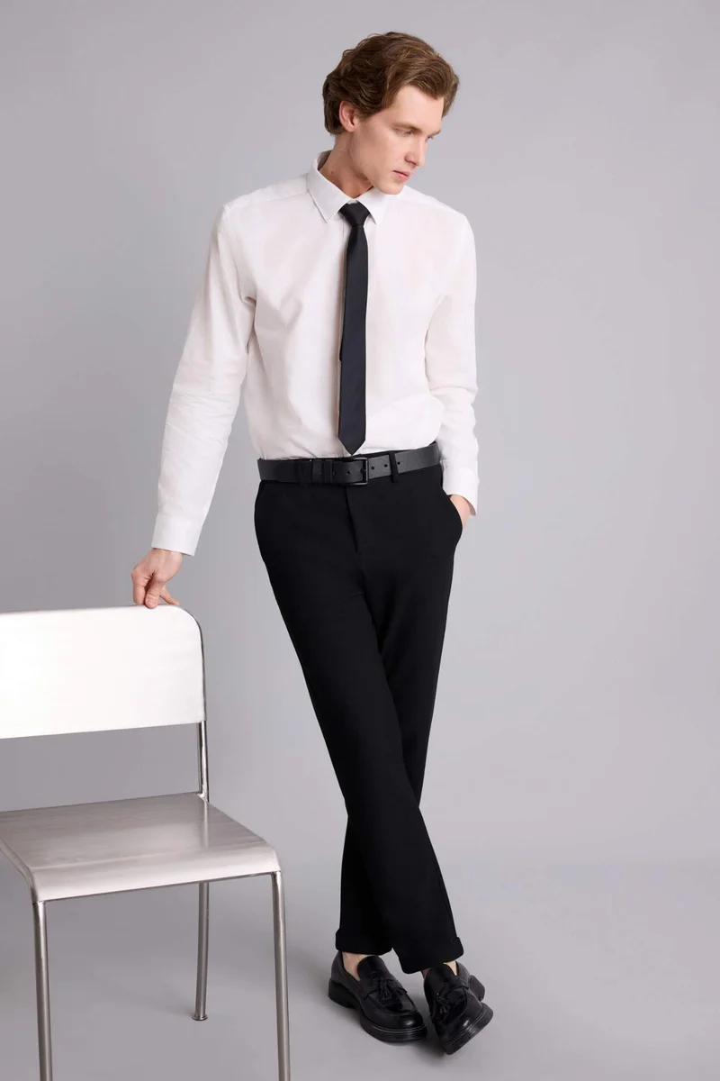 DeFacto Tailored Fit Ankle Length Trousers