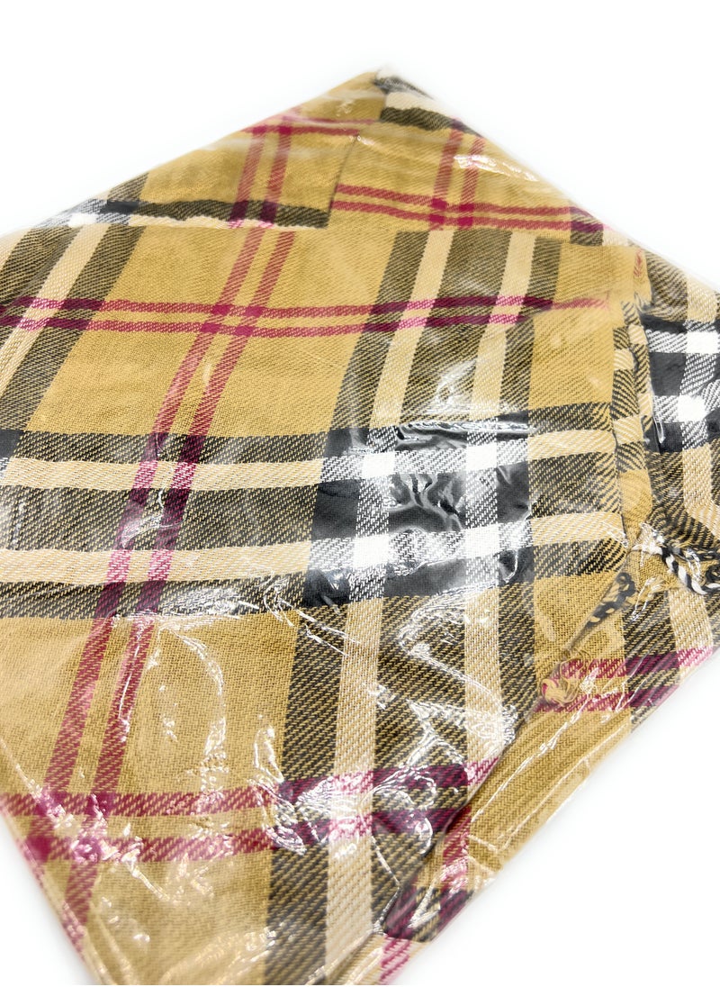 Generic - Trending Hijab Sheila Scarf for Women Girls, Striped Fashion Headscarf, Soft Lightweight, 178 x 69 cm, Beige with Stripes, Breathable, Head Cover - Image 1