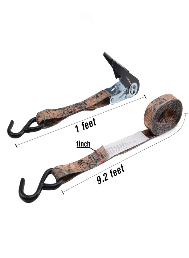 XSTRAP STANDARD Ratchet Straps, 900 LB Break Strength, 8-Pack 10FT Ratchet Tie Down Straps Set for Motorcycle Straps Tie Downs, Appliances, Lawn Equipment, Logistic Cargo Straps for Trucks(Camouflage) - Image 2