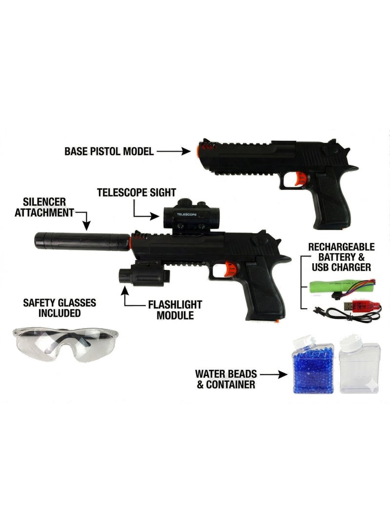 REZZOSS Electric Gel Blaster Gun Black – Automatic Splatter Ball Toy with 20M Long Range | Rechargeable Water Bead Shooter for Outdoor Team Games | High-Speed Rapid Fire Tactical Toy Water Gun | Eco-Friendly Ammo CS Battle Kit | Gift for Boys & Adults - Image 2