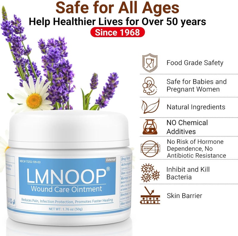 LMNOOP مرهم قرح الفراش كريم شفاء الجروح علاج إصلاح الجلد حماية من العدوى مرهم الإسعافات الأولية لقرح الفراش قرح الضغط القدم السكري قرح الساق الحروق الجروح - Image 2