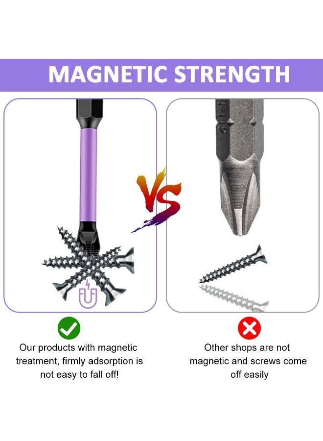 شابية 18 قطعة مفك براغي فيليبس مغناطيسي D1 - مضاد للصدمات، وصلابة عالية، غير قابل للانزلاق، مقاوم للصدمات، رؤوس مفك براغي دقيقة بحافة مسننة لمفكات البراغي الكهربائية (القاعدة غير متضمنة) - Image 3
