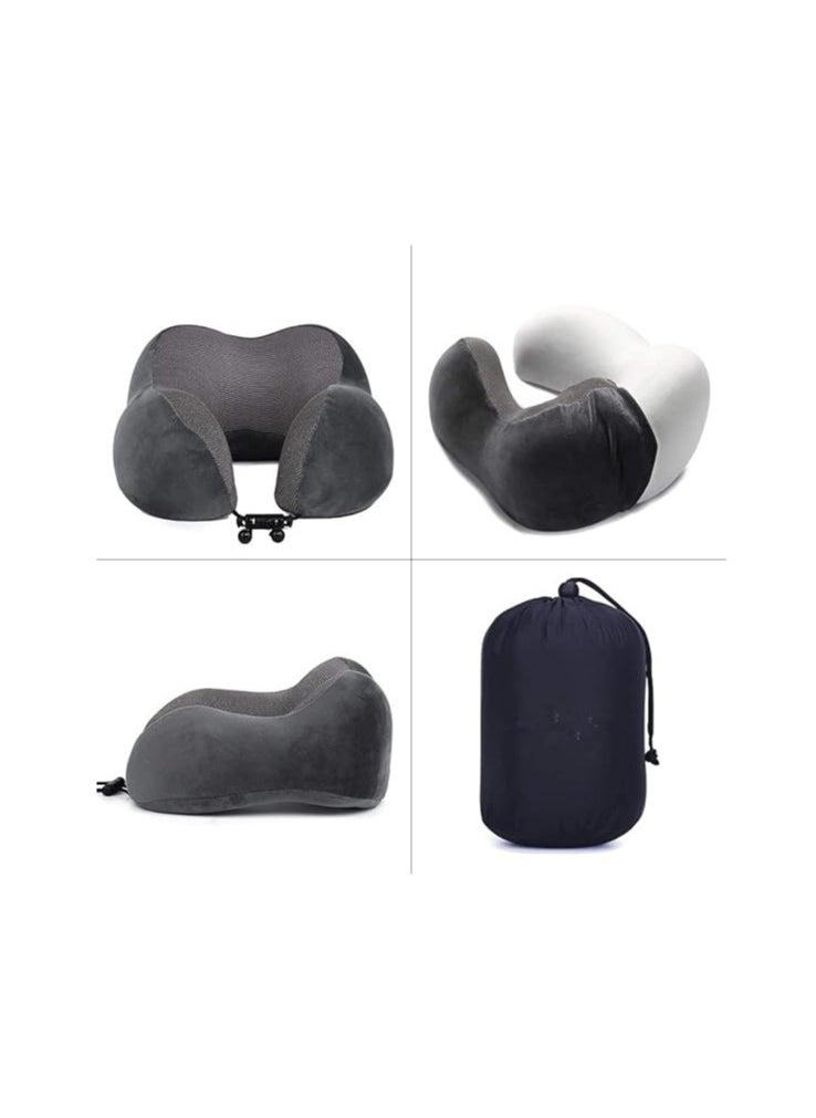 Arabest - Travel Pillow Luxury Memory Foam Neck & Head Support Pillow Soft Sleeping Rest Cushion for Airplane Car & Home Best Gift - Image 1