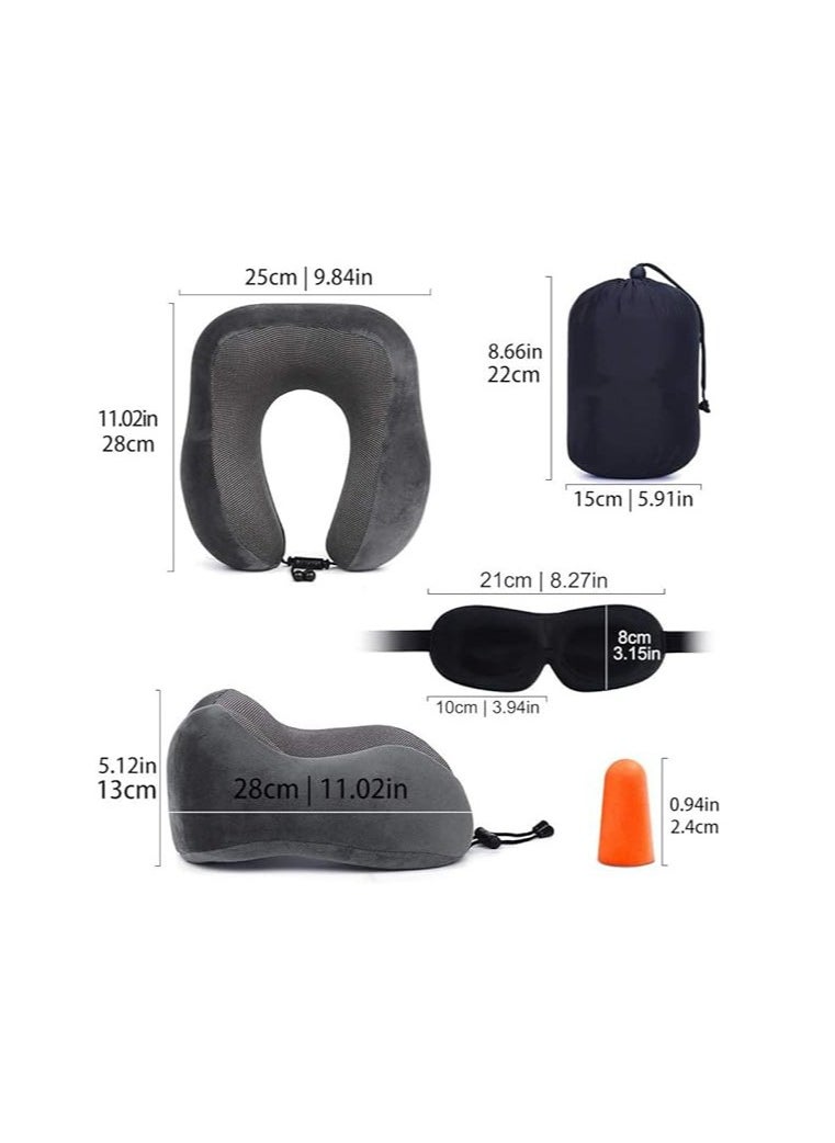 Arabest - Travel Pillow Luxury Memory Foam Neck & Head Support Pillow Soft Sleeping Rest Cushion for Airplane Car & Home Best Gift - Image 1