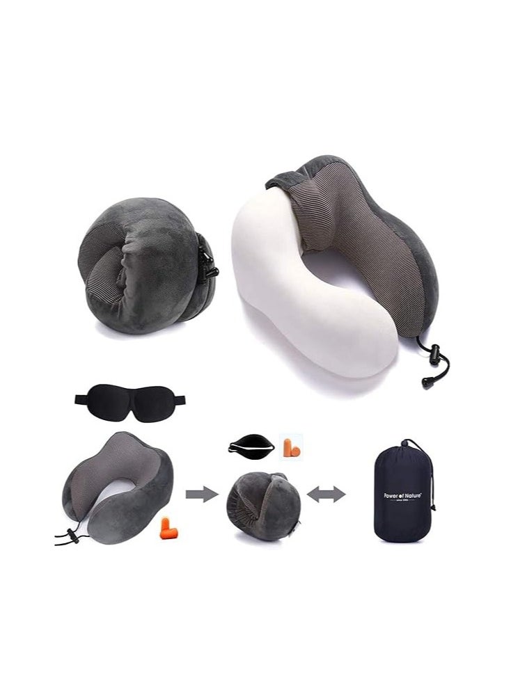 Arabest - Travel Pillow Luxury Memory Foam Neck & Head Support Pillow Soft Sleeping Rest Cushion for Airplane Car & Home Best Gift - Image 1