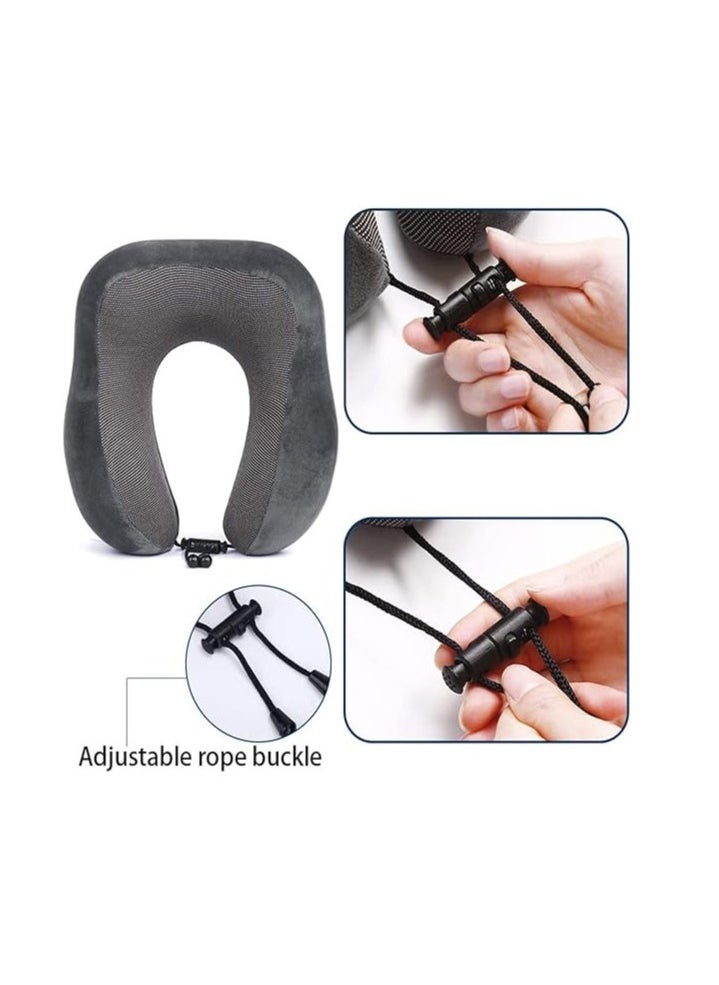 Arabest - Travel Pillow Luxury Memory Foam Neck & Head Support Pillow Soft Sleeping Rest Cushion for Airplane Car & Home Best Gift - Image 1