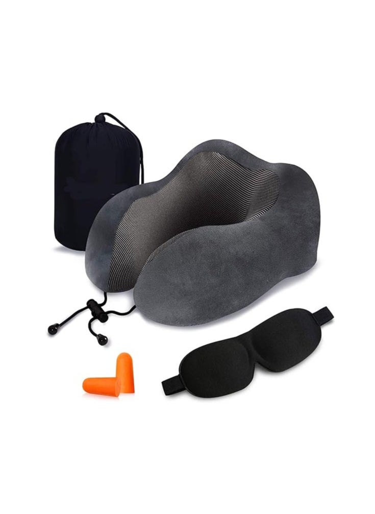 Arabest - Travel Pillow Luxury Memory Foam Neck & Head Support Pillow Soft Sleeping Rest Cushion for Airplane Car & Home Best Gift - Image 1