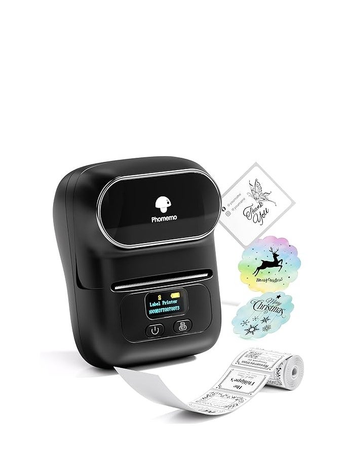 Generic - M110 Label Makers - Barcode Label Printer Bluetooth Portable Thermal Printer for Small Business, Address, Logo, Clothing, Mailing, Sticker Printer for Phones & PC, Black (M110) - Image 1