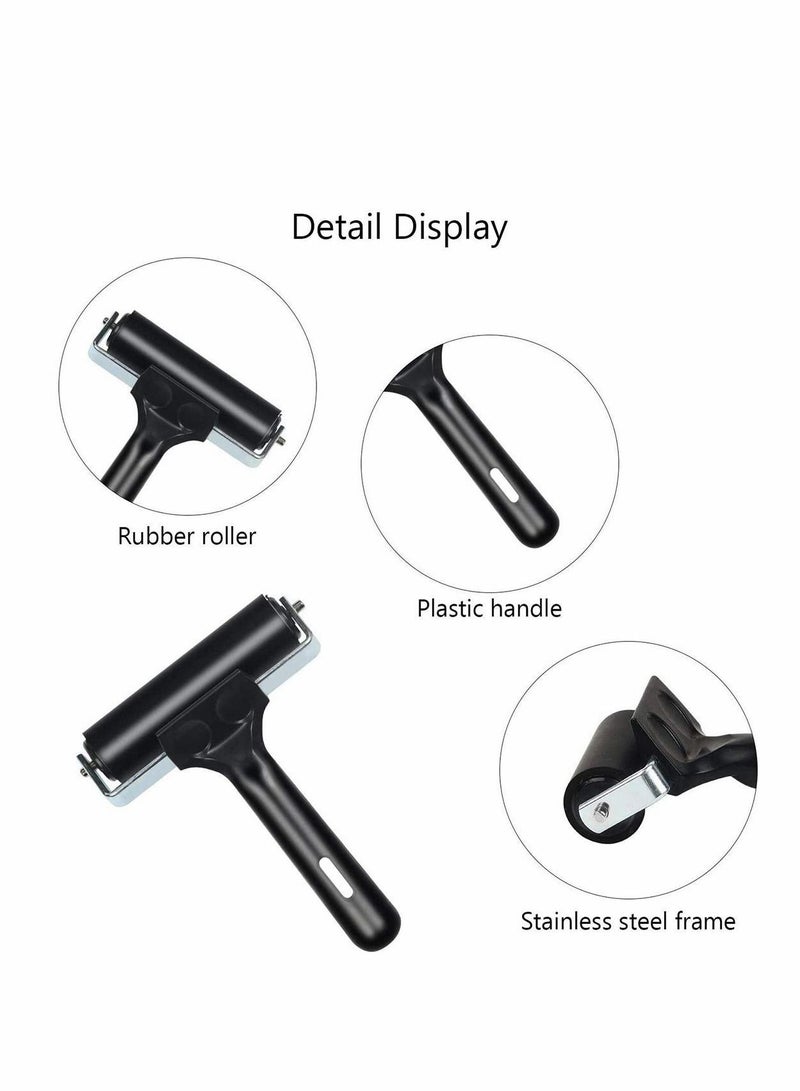 2Pcs Rubber Roller Brayer Rollers Glue for Ink Paint Block Stamping, Printmaking Wallpaper and Arts u0026 Crafts Soft - Image 4