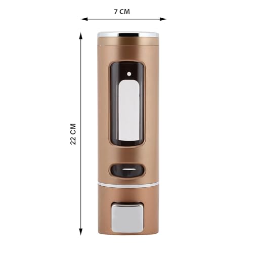 RFV1 ABS Plastic Wall Mounted Cylindrical Soap Dispenser, Leak-Free Multipurpose Liquid Dispenser for Hand Wash,Shampoo, Gel Dispenser for Bathroom/Basin/Kitchen Sink (Rose Gold, 400 ml) (Pack of 3) - Image 4