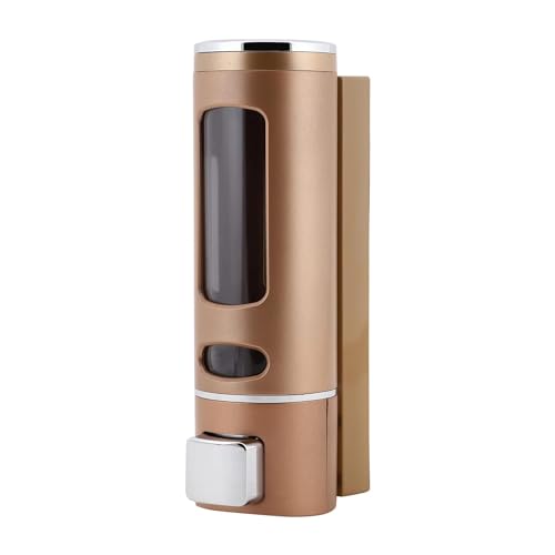 RFV1 ABS Plastic Wall Mounted Cylindrical Soap Dispenser, Leak-Free Multipurpose Liquid Dispenser for Hand Wash,Shampoo, Gel Dispenser for Bathroom/Basin/Kitchen Sink (Rose Gold, 400 ml) (Pack of 3) - Image 3