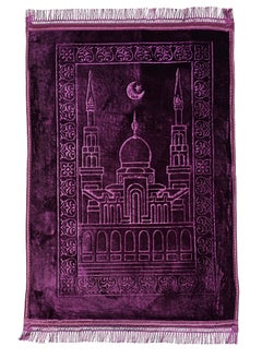 فابينني سجادة صلاة علوية من المخمل مانعة للانزلاق أرجواني 80x120 سم  - Image 2