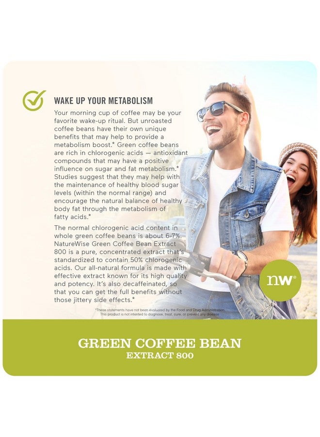 NatureWise Green Coffee Bean Extract 800mg - with 50% Chlorogenic Acids - Support for Weight Goals, Energy, and Antioxidants - Vegan, Non-GMO - 60 Capsules[1-Month Supply] - Image 5