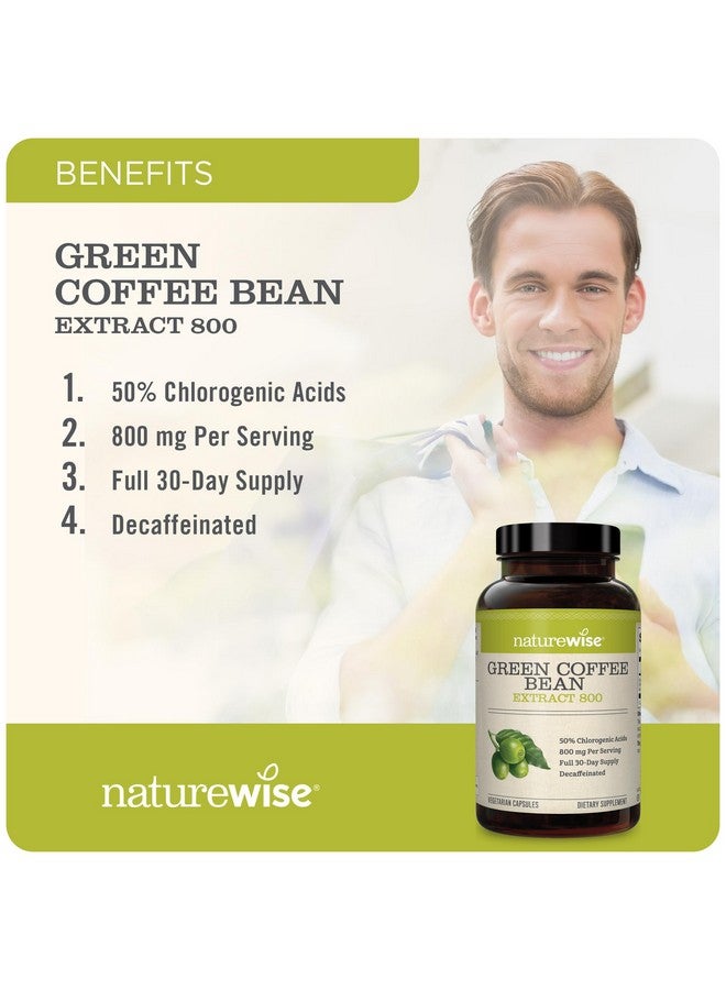 NatureWise Green Coffee Bean Extract 800mg - with 50% Chlorogenic Acids - Support for Weight Goals, Energy, and Antioxidants - Vegan, Non-GMO - 60 Capsules[1-Month Supply] - Image 2