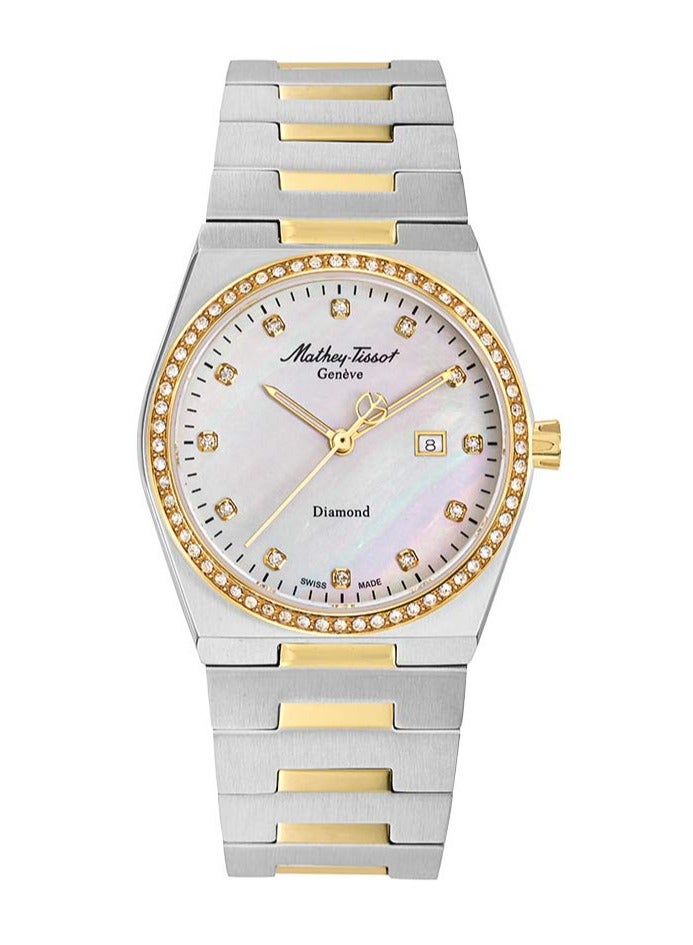 Mathey-Tissot Zeus Lady Diamond Quartz White Dial Ladies Watch D118SBYI