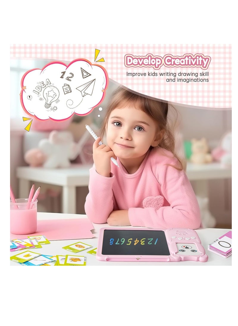 2 in 1 Educational Tool Talking Flash Cards with Reader and Digital Writing Board with Magic Erasable Drawing Board Talking in Arabic and English  - Image 4