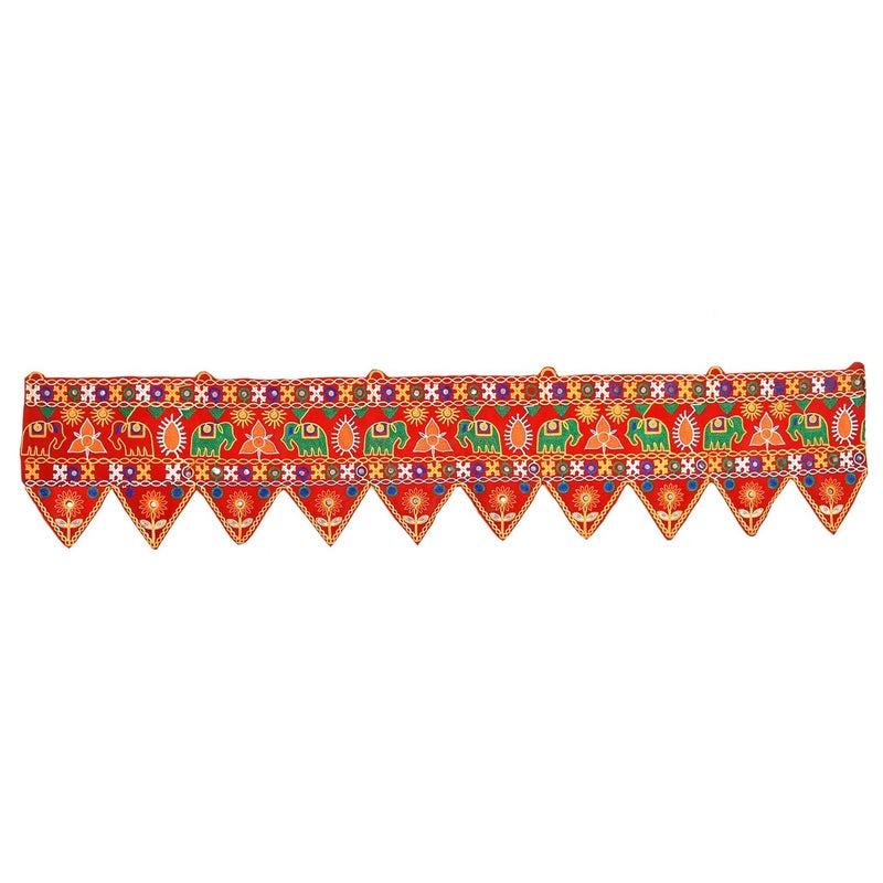 Ascension Designer Elephant Flower Traditional Art Handmade Big Door Bandarwal toran for Home Decor Hangings for DecorationToran for Main Big Door Size-49 Inch Multicolor (Pack of 1) (Design 4) - Image 2