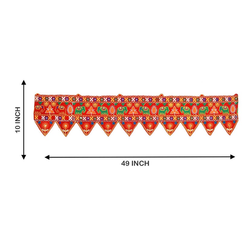 Ascension Designer Elephant Flower Traditional Art Handmade Big Door Bandarwal toran for Home Decor Hangings for DecorationToran for Main Big Door Size-49 Inch Multicolor (Pack of 1) (Design 4) - Image 4