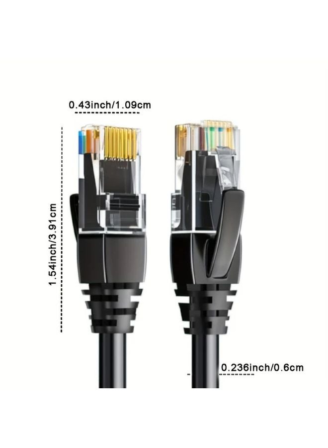Cat 6 Ethernet Cable 50m Black 1000 Mbps Gigabit LAN Network Cable Pure Copper - Image 3