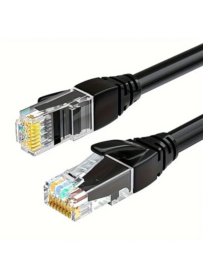 Cat 6 Ethernet Cable 50m Black 1000 Mbps Gigabit LAN Network Cable Pure Copper - Image 1