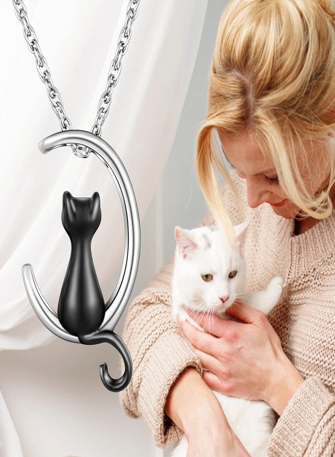 XIUDA Cat Ash Necklace Urn Necklace for Ashes Moon Cremation Necklace Memorial Cremation Jewelry for Pet Ashes - Image 5