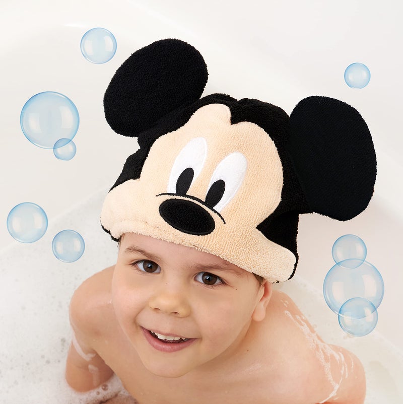 ginsey قبعة منشفة تجفيف الشعر للأطفال من جينسي ديزني ميكي ماوس باللون الأسود