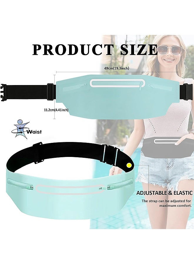 إم إكس إن حقيبة خصر للجري مقاومة للماء، حقيبة خصر متقاطعة للرجال والنساء، للركض وركوب الدراجات والمشي لمسافات طويلة، باللون الأزرق - Image 2