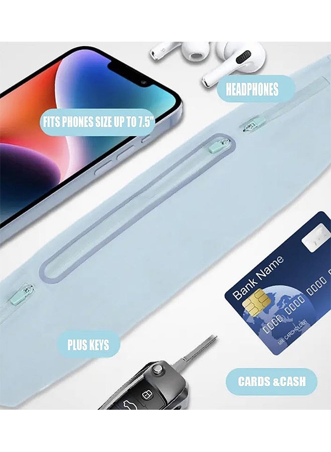 إم إكس إن حقيبة خصر للجري مقاومة للماء، حقيبة خصر متقاطعة للرجال والنساء، للركض وركوب الدراجات والمشي لمسافات طويلة، باللون الأزرق - Image 5