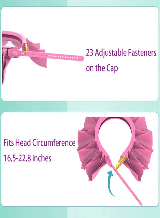 OLEWELL Baby Shower Cap Silicone Bathing Hat, Adjustable Shower Cap Kids, Infants Soft Protection Hat Safety Visor Cap Hat for Toddler Children 1-12 Years old/16.5-22.8 Inches - Image 5