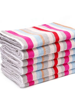 Home-Tex Design Hometex Design 4 Piece Yarn Dyed Stripe Style Highly Absorbent Bath Towels 550 GSM 70x140 cm  - Image 2