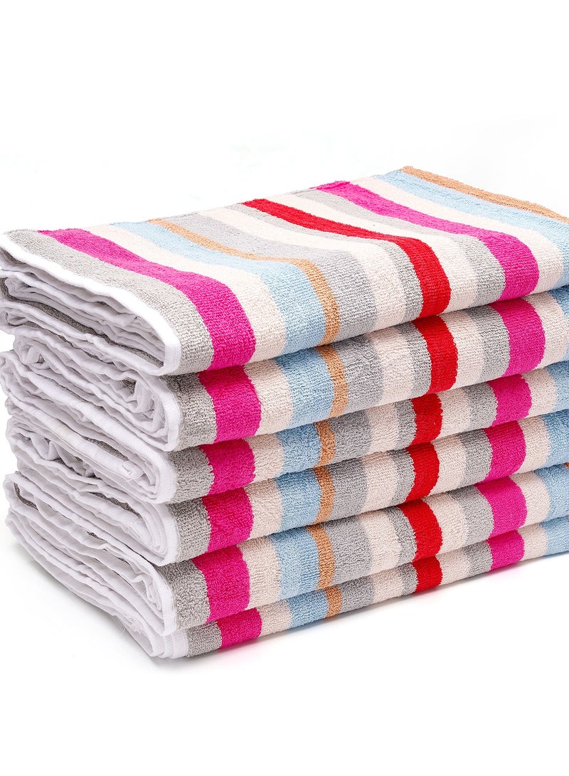 Home-Tex Design Hometex Design 4 Piece Yarn Dyed Stripe Style Highly Absorbent Bath Towels 550 GSM 70x140 cm - Image 2