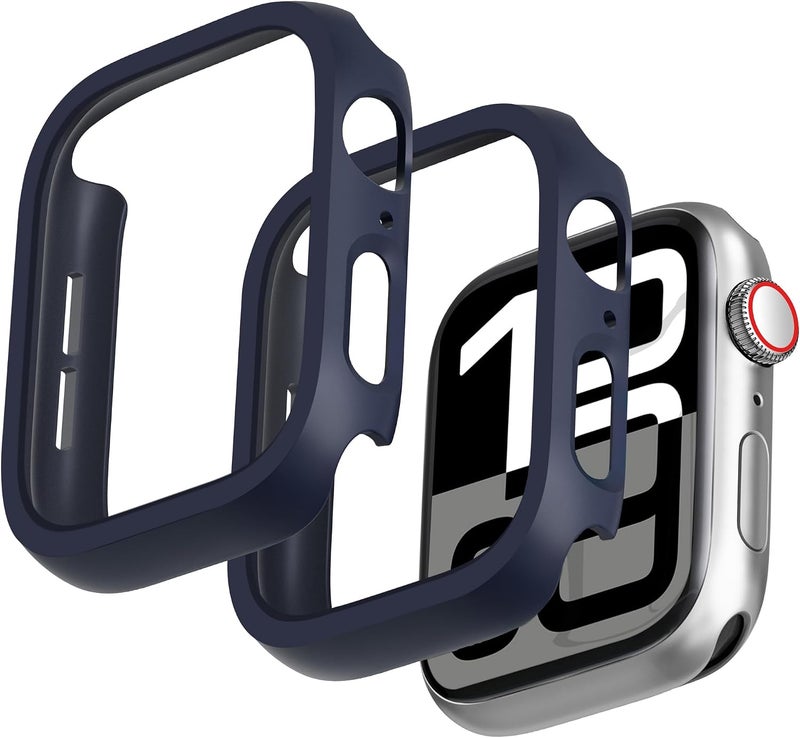 2 Pack [NO Screen Protector] Bumper Case for Apple Watch Series 11 (2025) / Series 10 42mm, Slim Thin Shockproof Bumper Cover, Hard PC Protective Frame All-Around Edge, Blue - Image 1