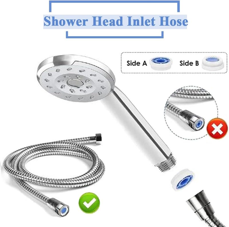 Eyech مجموعة محدد تدفق الماء للاستحمام 2 حزمة محول موفر لتدفق الماء 12 بوصة صمام تحكم في تدفق الماء لرأس الدش الثابت والدش اليدوي 12151820222530 جالون في الدقيقة - Image 4