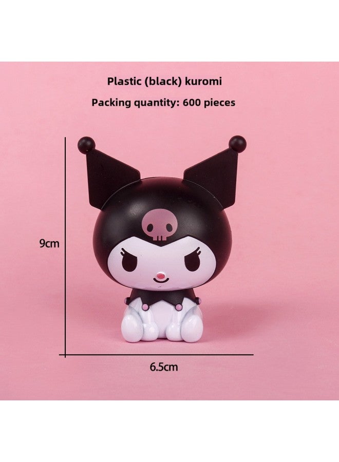 Plastic Library Xiaomi Bear Jade Dog Black Penguin Cute Hand-made Model Cake Decoration Doll Stall Hot Sale-Color:080-6 Plastic Strawberry Bear  - Image 4