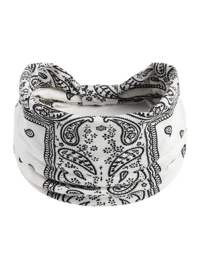 GUSGU Boho Headbands 4pcs Wide Knotted Head Bands Stretch Turban Headwraps Non Slip Sport Yoga Hair Accessories for Women and Girls - Image 4