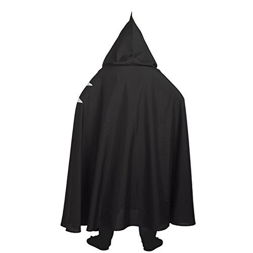 BLESSUME Medieval Hospitaller Hood Robe Templar Knight Cloak Halloween Costume Cape Unisex (Black, Large) - Image 4