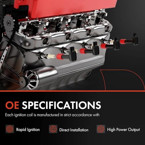 A-Premium حزم لفائف إشعال المحرك A-Premium متوافقة مع BMW E31 E36 E38 E39 E46 E52 E53 323i 325i 530i 540i X5 Z3 Z8 - Image 2