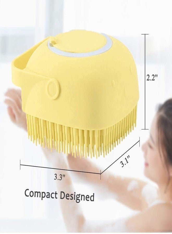 SAMEZONE Multifunctional Soft Bath Brush baby Showers Cleaning Mud Dirt Remover Massage Back Scrubber Brush with Shampoo Dispenser Body Scrubber Reusable Brushes Shampoo bath brush soft with 80ml - Image 2