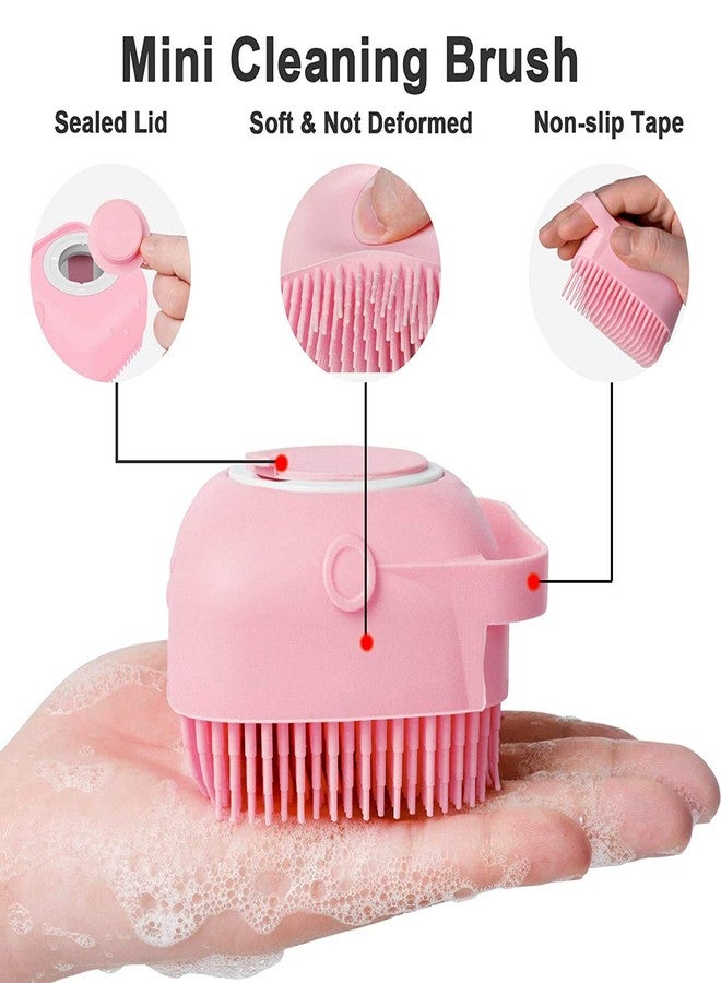 SAMEZONE Multifunctional Soft Bath Brush baby Showers Cleaning Mud Dirt Remover Massage Back Scrubber Brush with Shampoo Dispenser Body Scrubber Reusable Brushes Shampoo bath brush soft with 80ml - Image 4