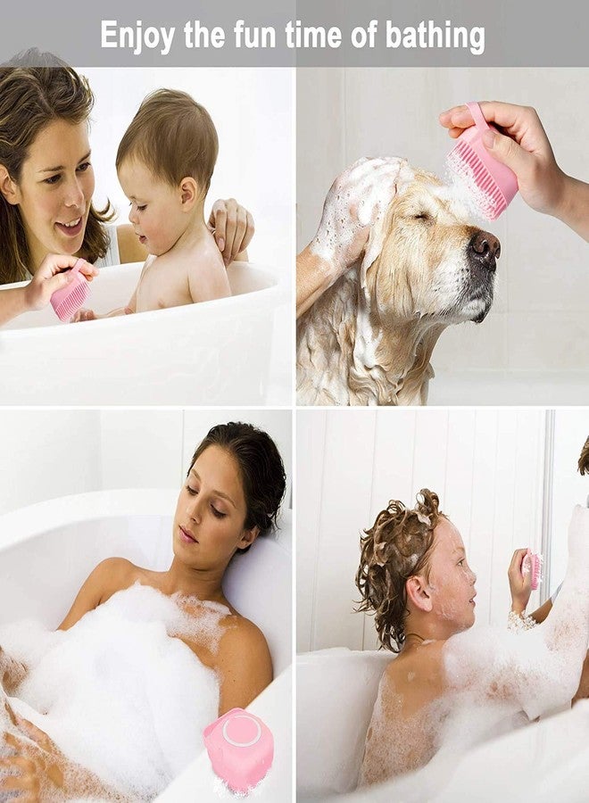 SAMEZONE Multifunctional Soft Bath Brush baby Showers Cleaning Mud Dirt Remover Massage Back Scrubber Brush with Shampoo Dispenser Body Scrubber Reusable Brushes Shampoo bath brush soft with 80ml - Image 5