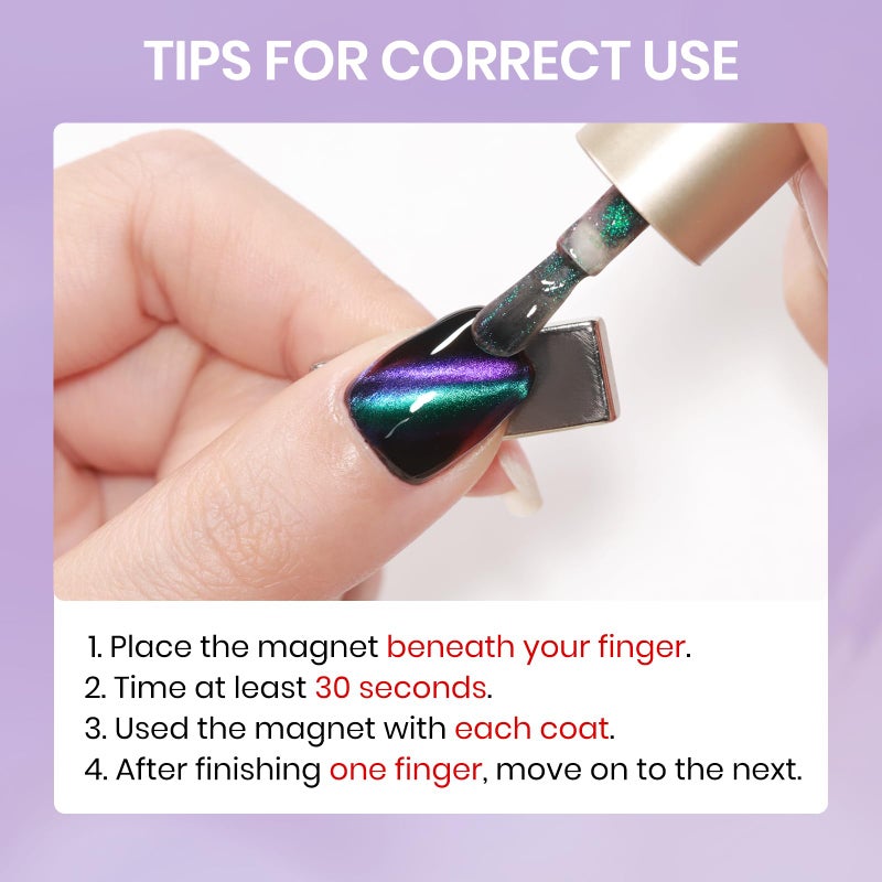 SUPWEE Cat Eye Nail Polish Non Gel with Magnet Quick Dry Cateye Magnetic Nail Polish for Fingernail Air Drying Fast Lacquer Manicure Gift For Women Girls 16ml, 0.54fl oz - Image 3