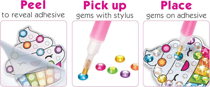 Creativity for Kids Big Gem Diamond Painting Kit: Sweets Stickers and Suncatchers - Diamond Art for Kids, DIY Stickers and Suncatcher Kit for Girls Ages 6-8+ - Image 4