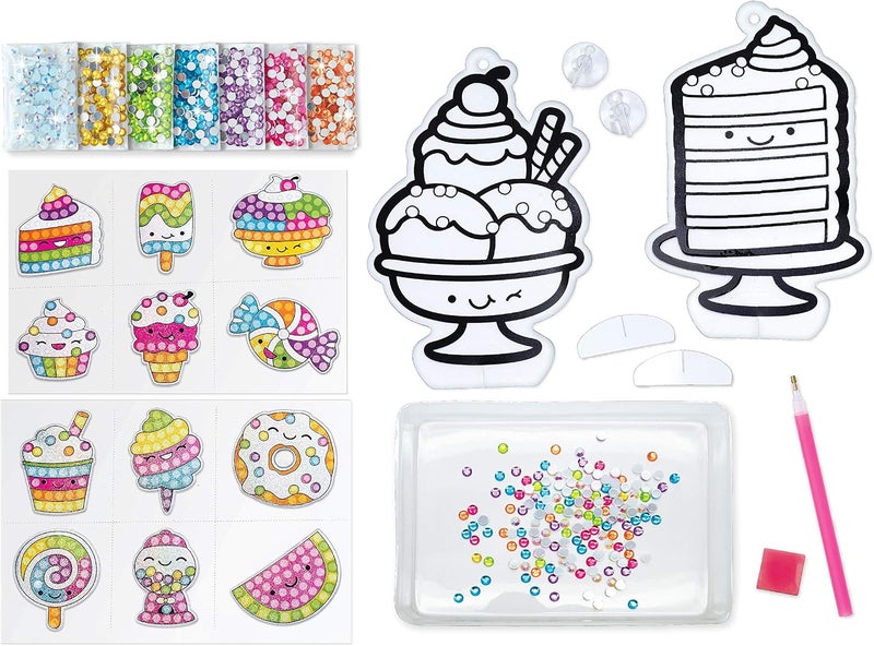 Creativity for Kids Big Gem Diamond Painting Kit: Sweets Stickers and Suncatchers - Diamond Art for Kids, DIY Stickers and Suncatcher Kit for Girls Ages 6-8+ - Image 5