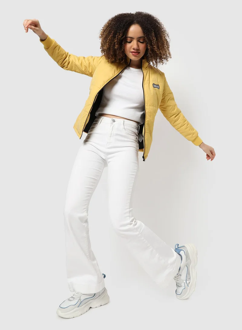 كامبوس سوترا جاكيت نسائي مبطن بالزبدة الأصفر